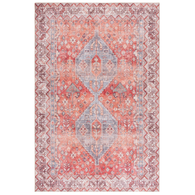 Tapis oriental rétro lavable à la machine Serapi Performance, Rectangle 6 pi x 9 pi
