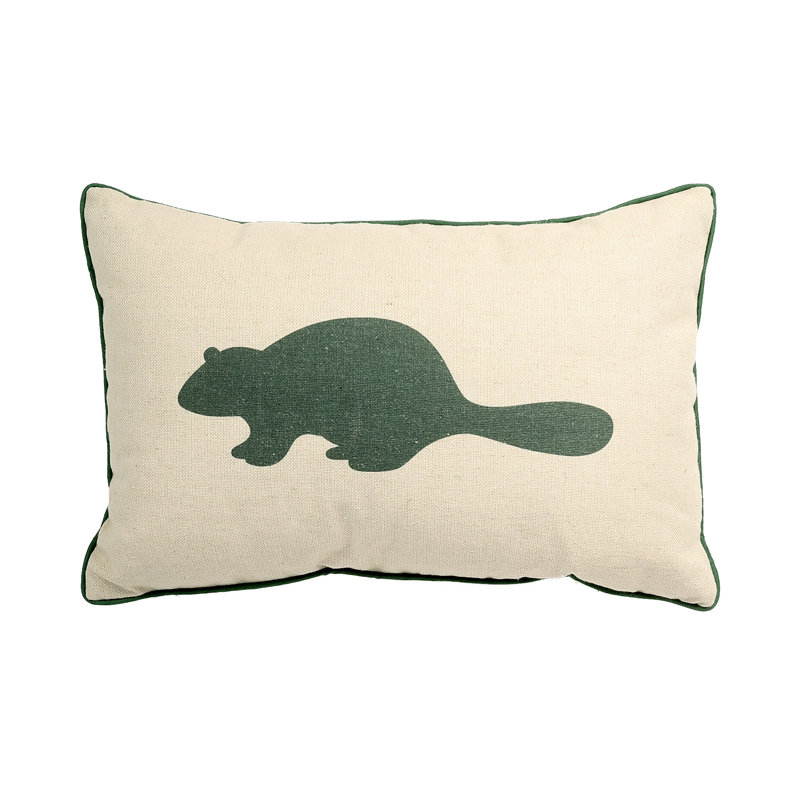 Coussin Beaver, Vert bouteille