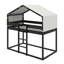 Lit simple en bois avec tente Alissah