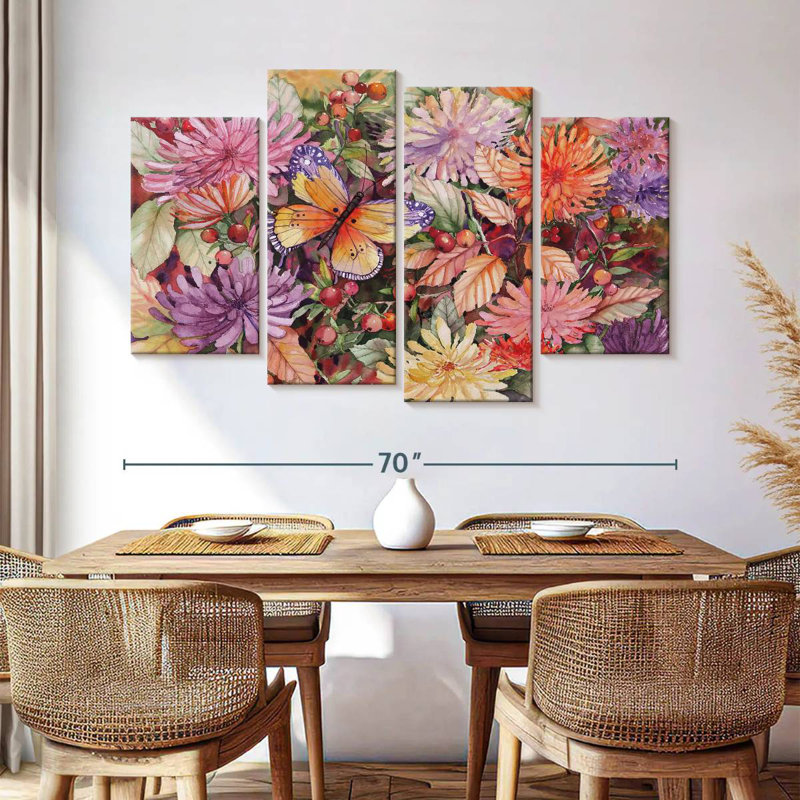 Harnek papillon et dahlia