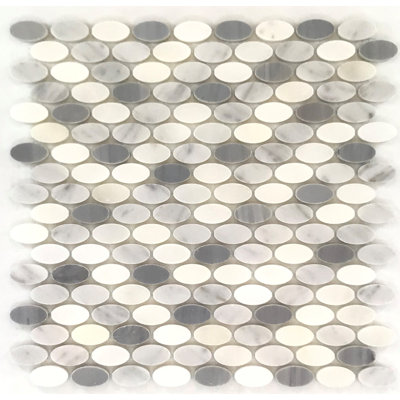 Carreau de mosaïque rond 0,60 "x 1,25"