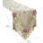 European Embroidered Table Runner with Flowers and Leaves for Christmas Dining Table and Modern Decor