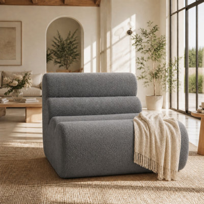 34.7" Wide Compression Sofa, Boneless Indoor Chaise Couch for Small Space Apartment, Living Room and Bedroom