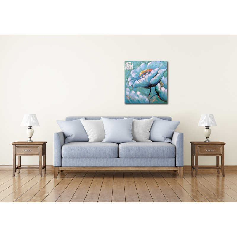 « fleurs v », reproduction de peinture à l’huile sur toile tendue