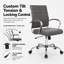Fauteuil de bureau à dossier moyen en faux cuir Mulkey-1401446318