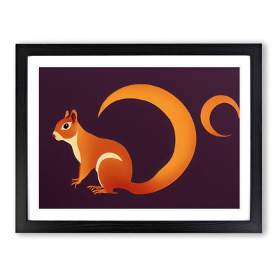 XH1022-9007X The Terrific Squirrel Abstract - Single Picture Frame Print