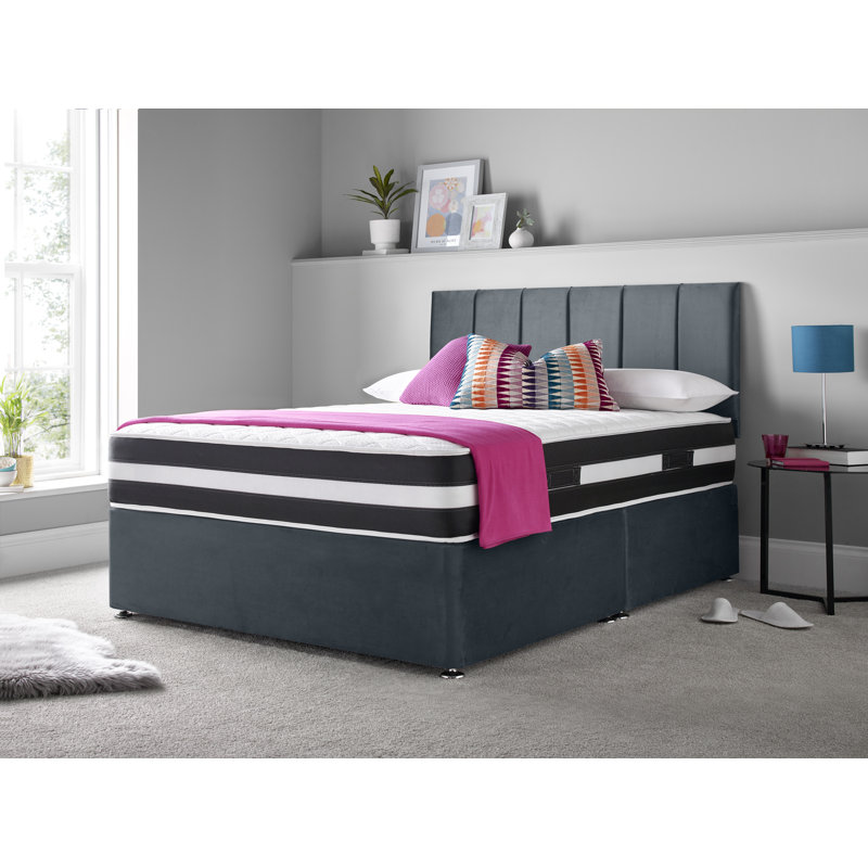 Madelief Divan Bed Set, Small Double (4'), Left Side Drawers, Green