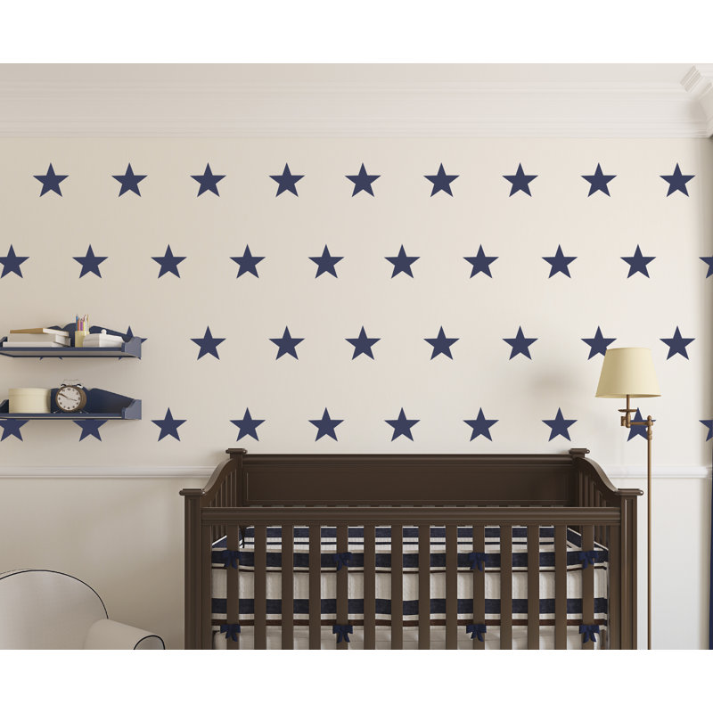 Décalcomanie murale étoile 13" x 13", Noir, H 48 po x l 31 po