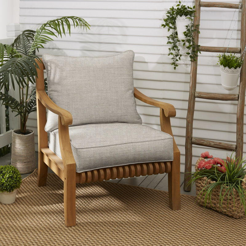 Indoor/Outdoor Sunbrella Seat/Back Cushion, 5" H x 23" W x 25" D, Sunbrella - Canvas Taupe