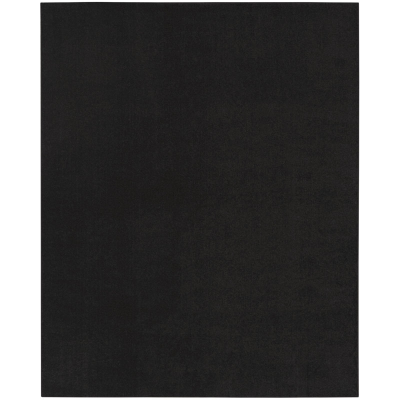 Nourison Essentials Black Indoor/Outdoor Area Rug, Rectangle 8' x 11'