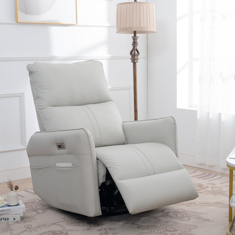Fauteuil inclinable gris avec pivot de 270 po