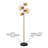 Prism 4-Light Gold Glass Globe Floor Lamp