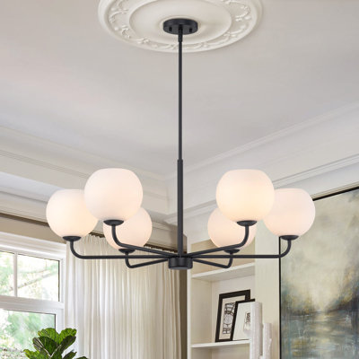 6-light Glass Globe Classic / Traditional Chandelier