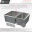 Builder STYLISH 28 inch Double Bowl 60/40 Reversible Undermount Stainless Steel Kitchen Sink with Strainers