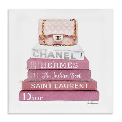 «Pink Book Stack Fashion Hand Bag», impression