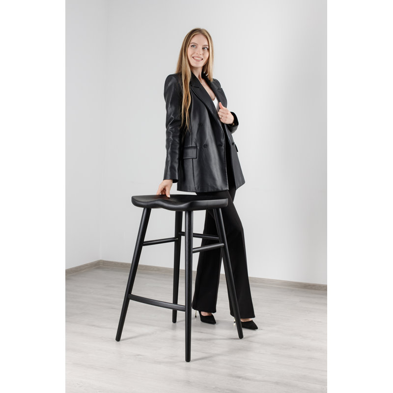 Alma Bar Chair, Counter Stool (25” Seat Height), Matte Black