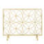 Pare-étincelles tendance en fer, motif géométrique superposé, panneau simple, or