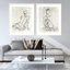 «Embellished Contour - lot de 2» par Ethan Harper, impressions murales encadrées-59378791-59378790