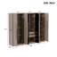 Rangement pour garde-robe en bois 6 portes pour la chambre à coucher, avec 2 tiroirs à l'intérieur