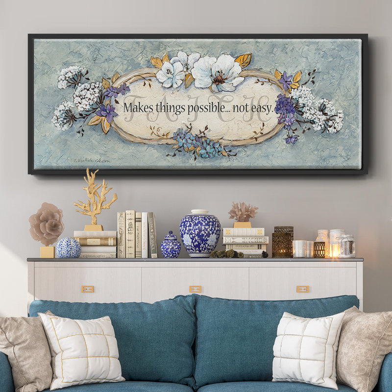 Faith- Framed Canvas, 8" H x 20" W