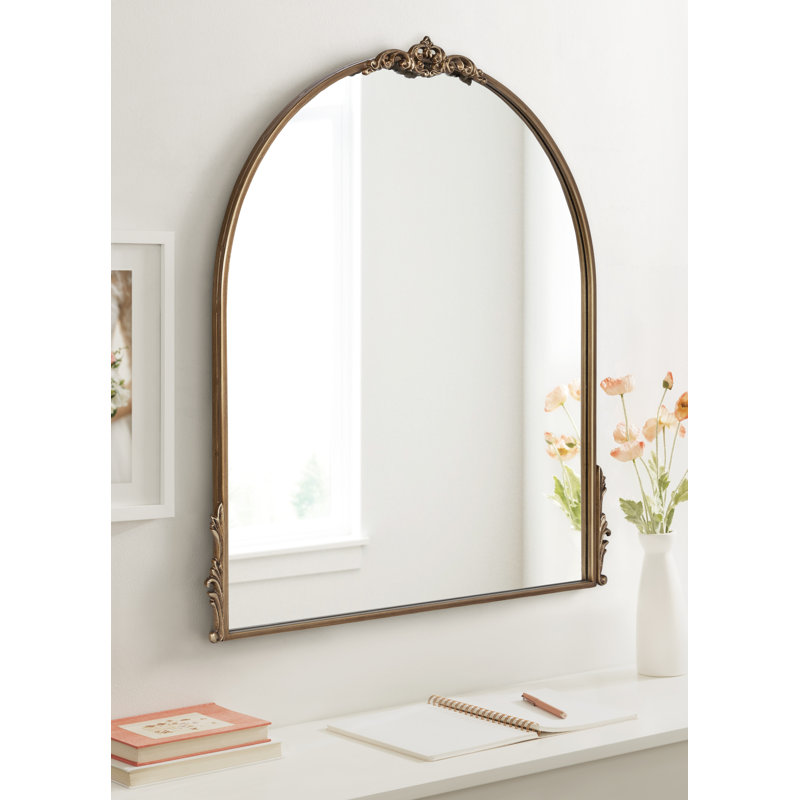 Christany Metal Mirror, Gold, 32" x 30"