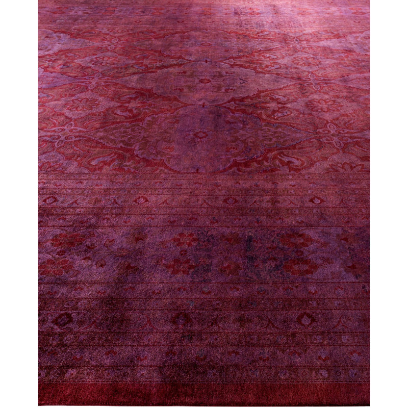 Overdyed One-of-a-Kind 12' 2" X 17' 10" Hand Knotted Area Rug