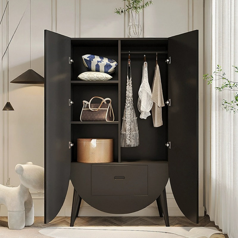 Modern and Simple Solid Wood Cartoon Wardrobe