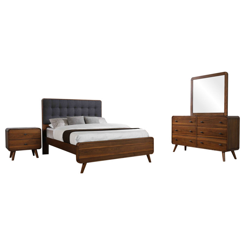 Darrein 4-piece Full Bedroom Set Dark Walnut, Full