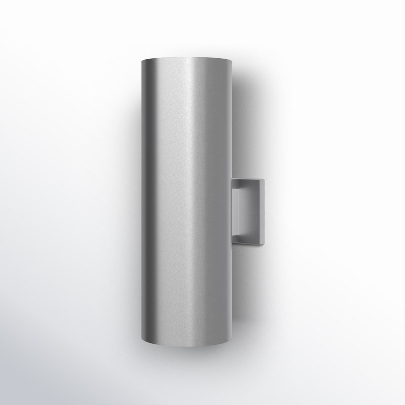 Dylan Aluminum Wall Light, 18.25" H x 6" W x 6" D, Silver, No