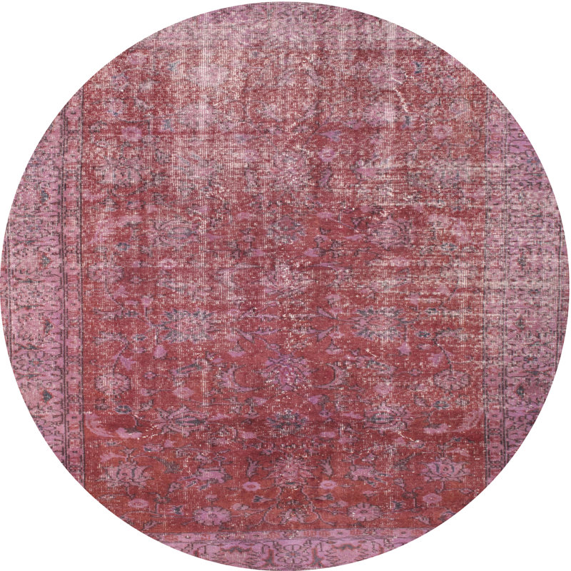 Tapis contemporain brun, Rond 8 pi
