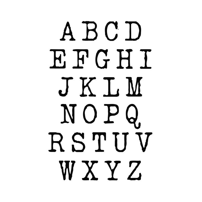 " Simple Alphabet ", 18" H x 12" W  