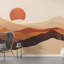 Adhésif mural paysage désertique Warm Desert Sunset-1490098302