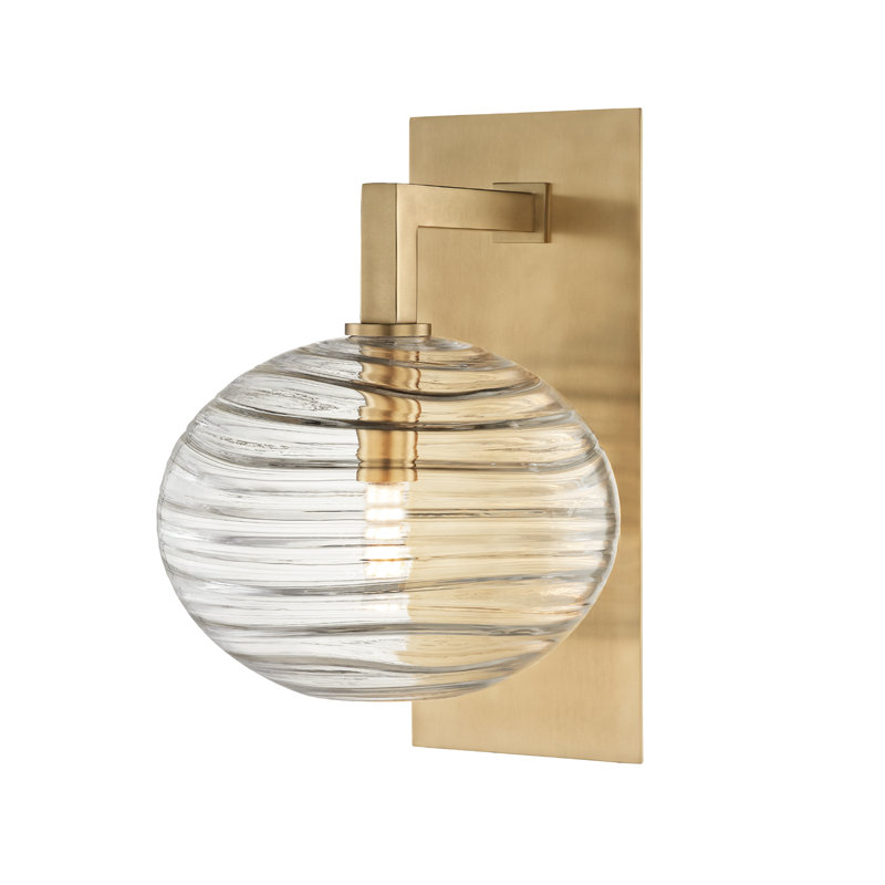 Breton Armed Sconce, Aged Brass