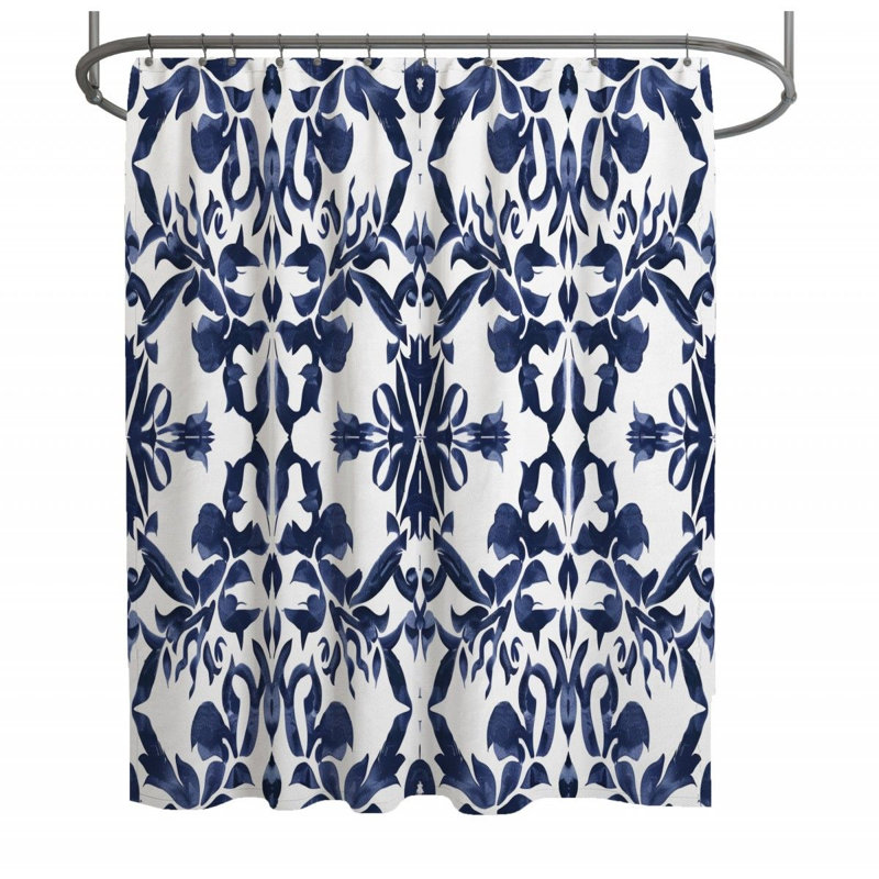 Rideau de douche ornemental - Decor_12519, H 73 po x l 70 po