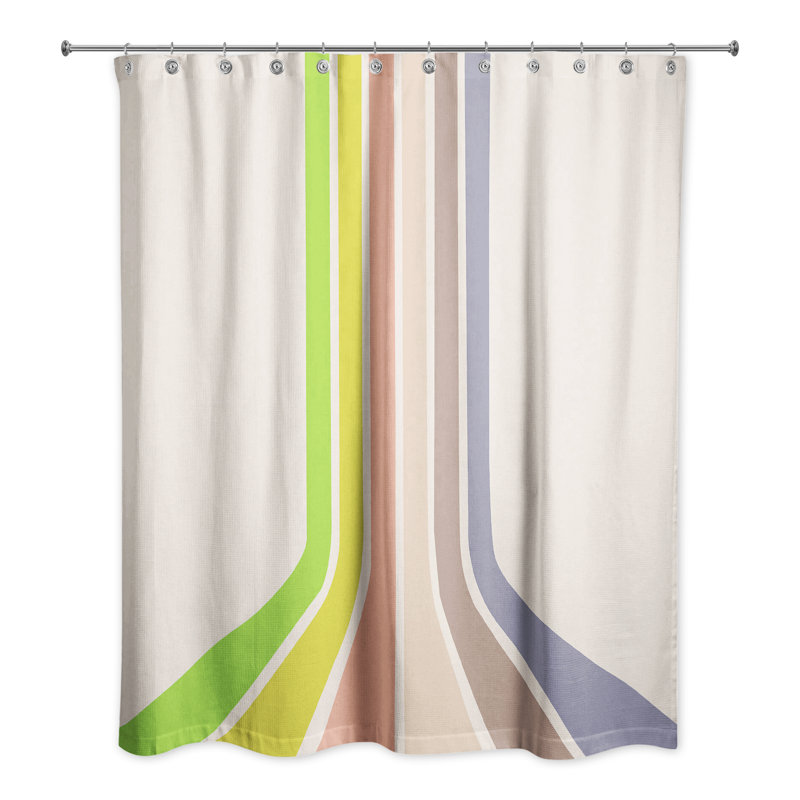 Rideau de douche simple Perine, Vert