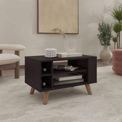Table basse, 4 tablettes, 4 pieds