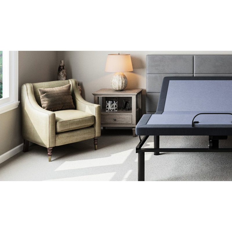 Lit double pleine grandeur réglable Os2 - Réglage de la position de la tête et des pieds, mémoire programmable, base de sommeil paisible et réglages de positionnement, détente toute la nuit