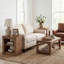Table de bout en bois massif de 24 po avec 2 tablettes ouvertes, table d'appoint / table de chevet Modern Farmhouse, table d'appoint rustique pour le salon et la chambre à coucher-416259371
