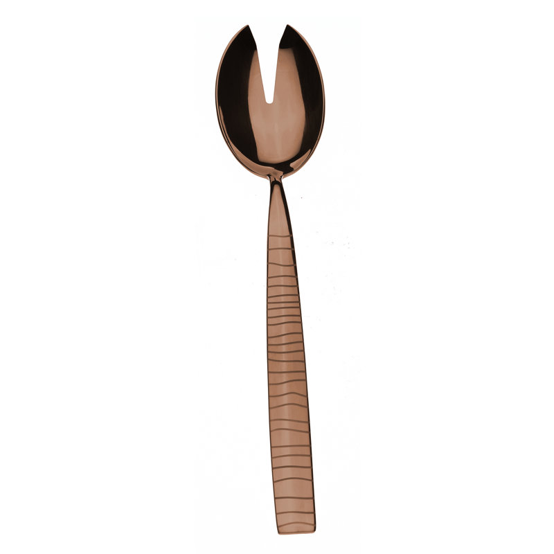 Tigre Stainless Steel Salad Servers, Bronzo