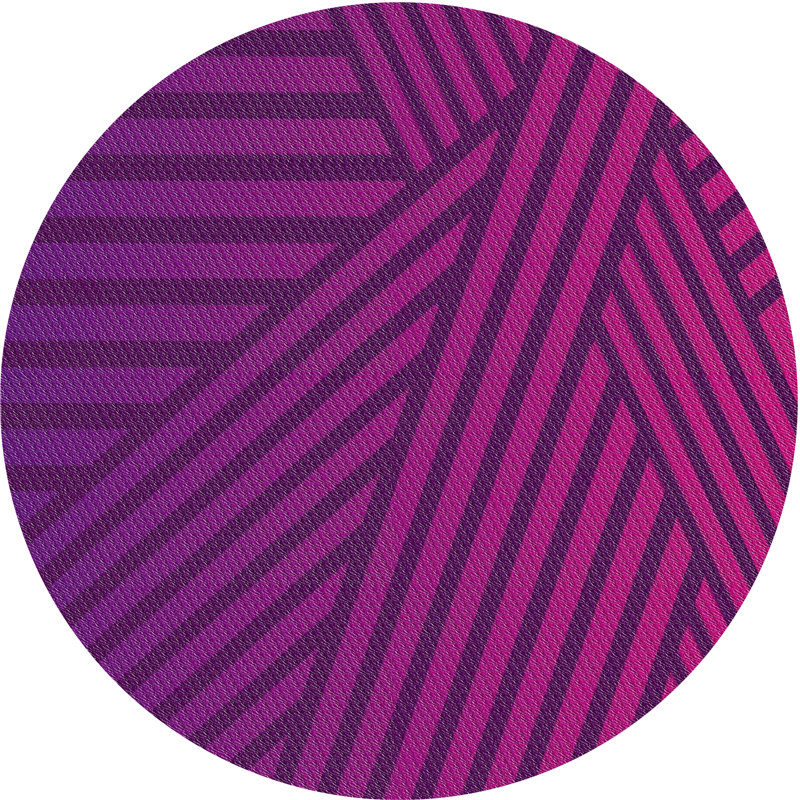 Tapis mauve Power Loom, Rond 5 pi