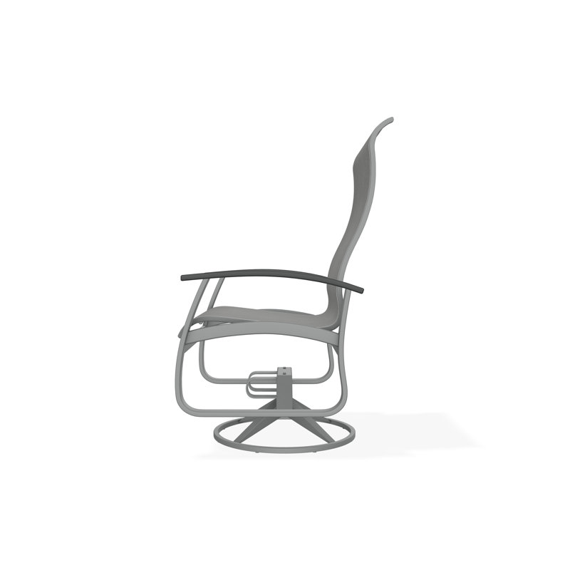 Belle Isle Outdoor Dining Chair, Graphite, Alloy Sunbrella®