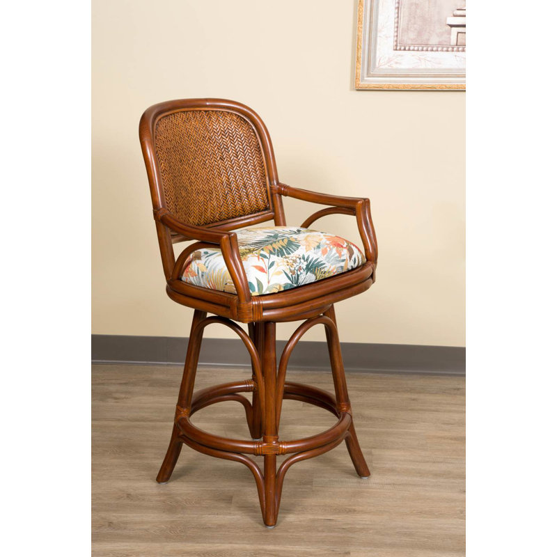 Tabouret de bar et de comptoir pivotant Daquante, Tabouret de comptoir (siège d’une hauteur de 24, Rouge / Bleu / Vert
