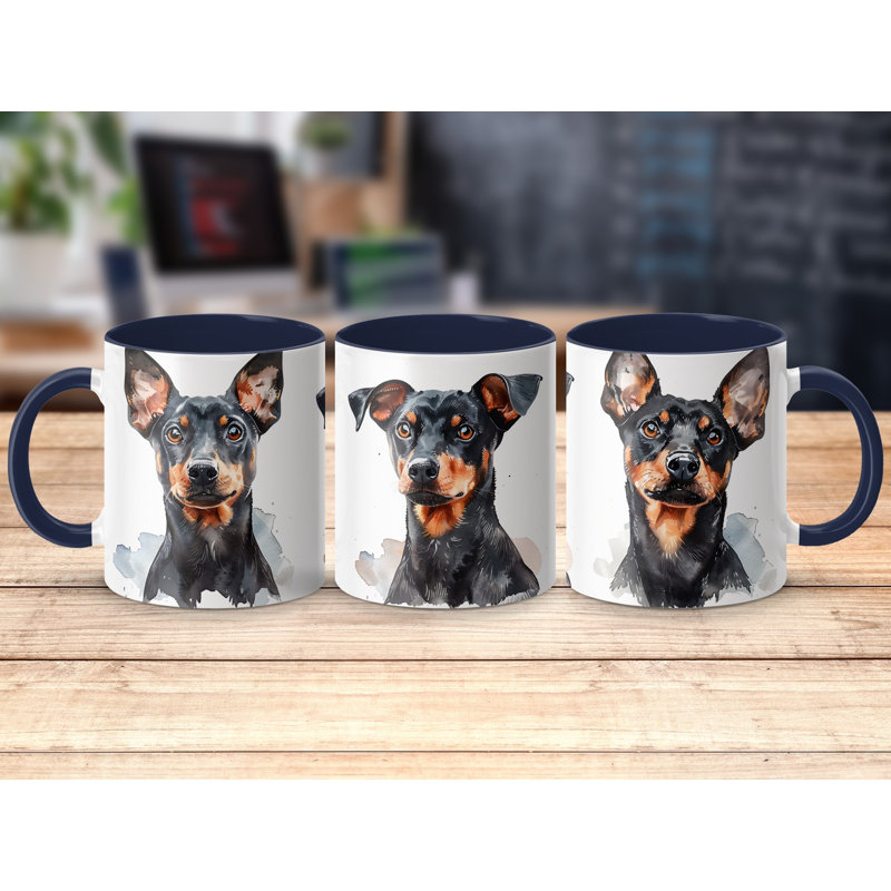 Ceramic Coffee Mug, 4, Navy