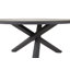 Koemi Round Glass Outdoor Dining Table - 140 cm W 140 cm D