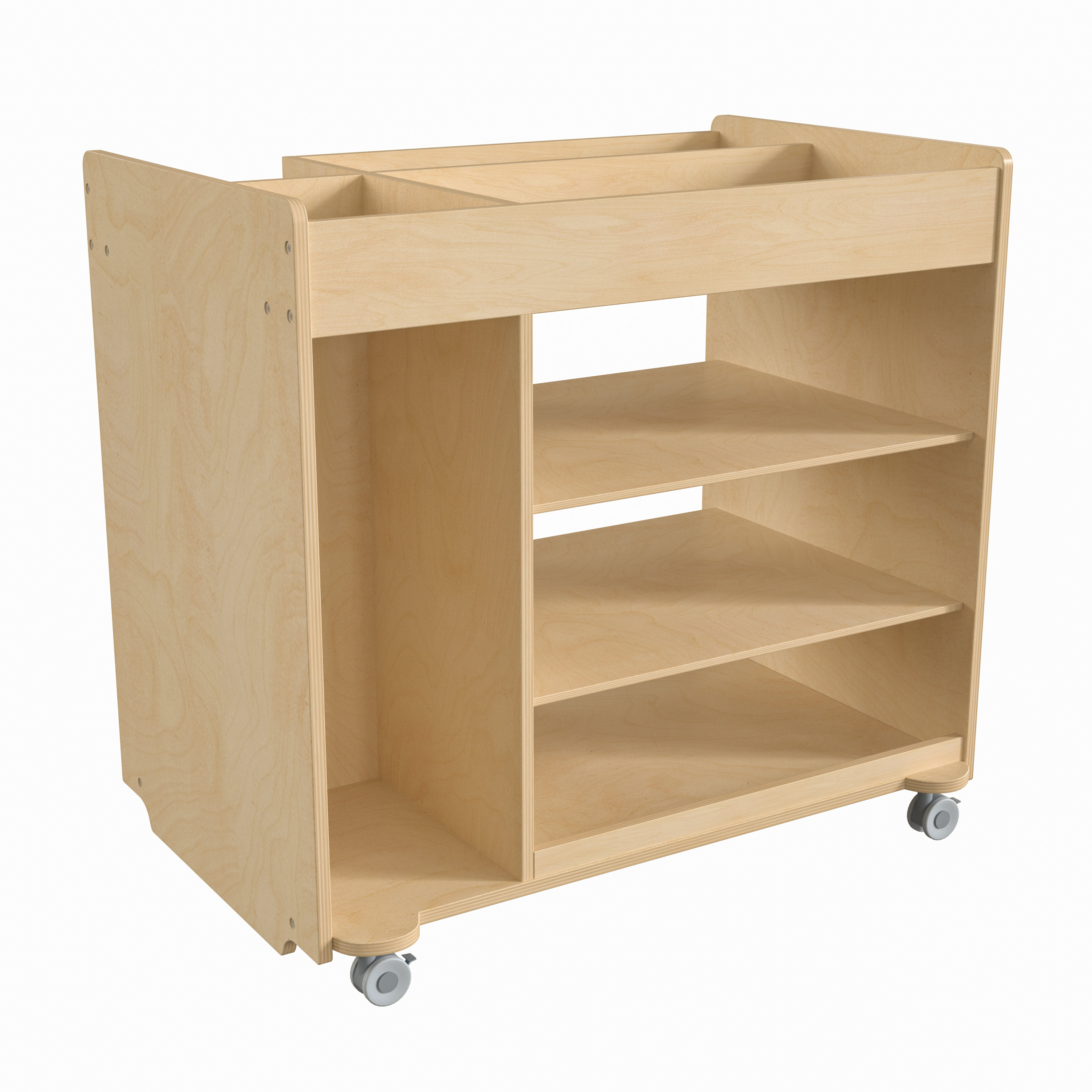  Guidecraft Art Activity Cart - Rolling Wooden Storage Cabinet  and Shelves; Arts and Crafts Supply; Classroom Furniture : Childrens  Storage Furniture : Office Products