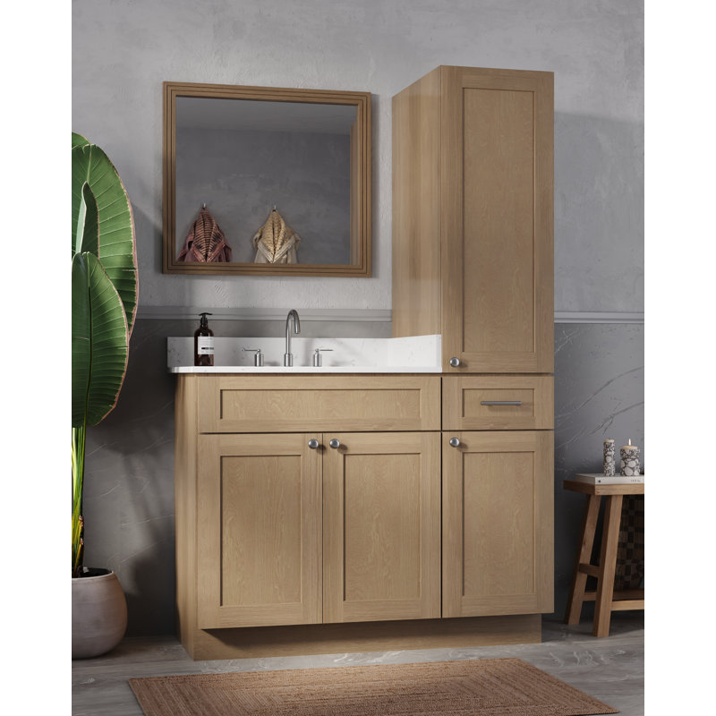 Meuble-lavabo simple 45 po Disar, Chêne naturel
