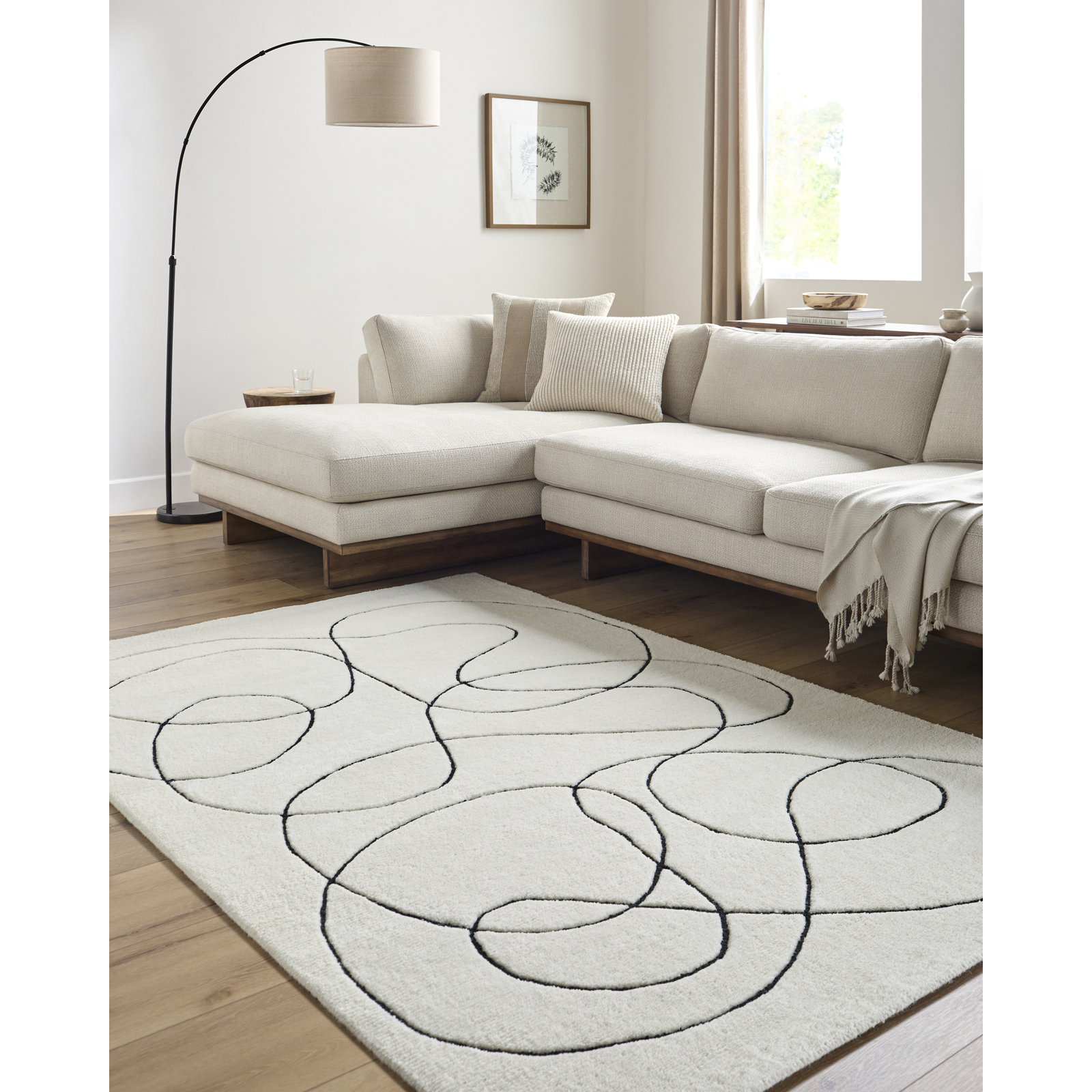 Samsa Hand-Tufted Abstract Rug, Rectangle 2' x 3'