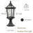 Outdoor Post Lamp Black Finish