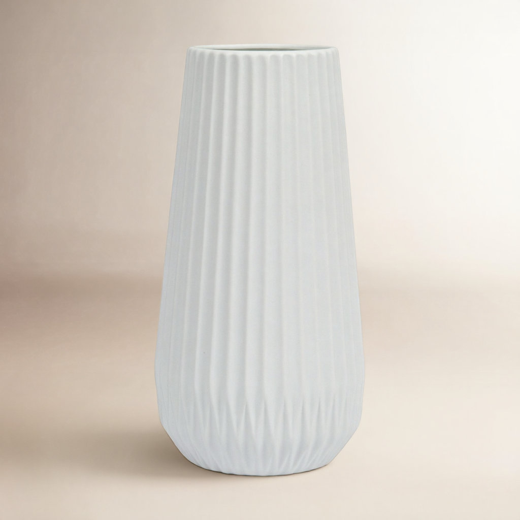 Laudine 11.5'' Stoneware Table Vase, White
