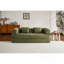 Canapé-lit convertible avec coussin cylindrique, canapé-lit pliant en velours côtelé avec cadre de forme fixe, canapé-lit de salon pour la chambre à coucher (vert)